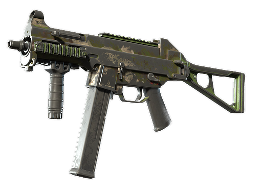 UMP-45 | Green Swirl (Battle-Scarred)